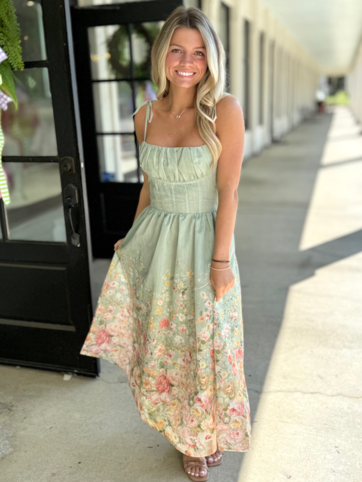 Sage Garden Floral Midi
