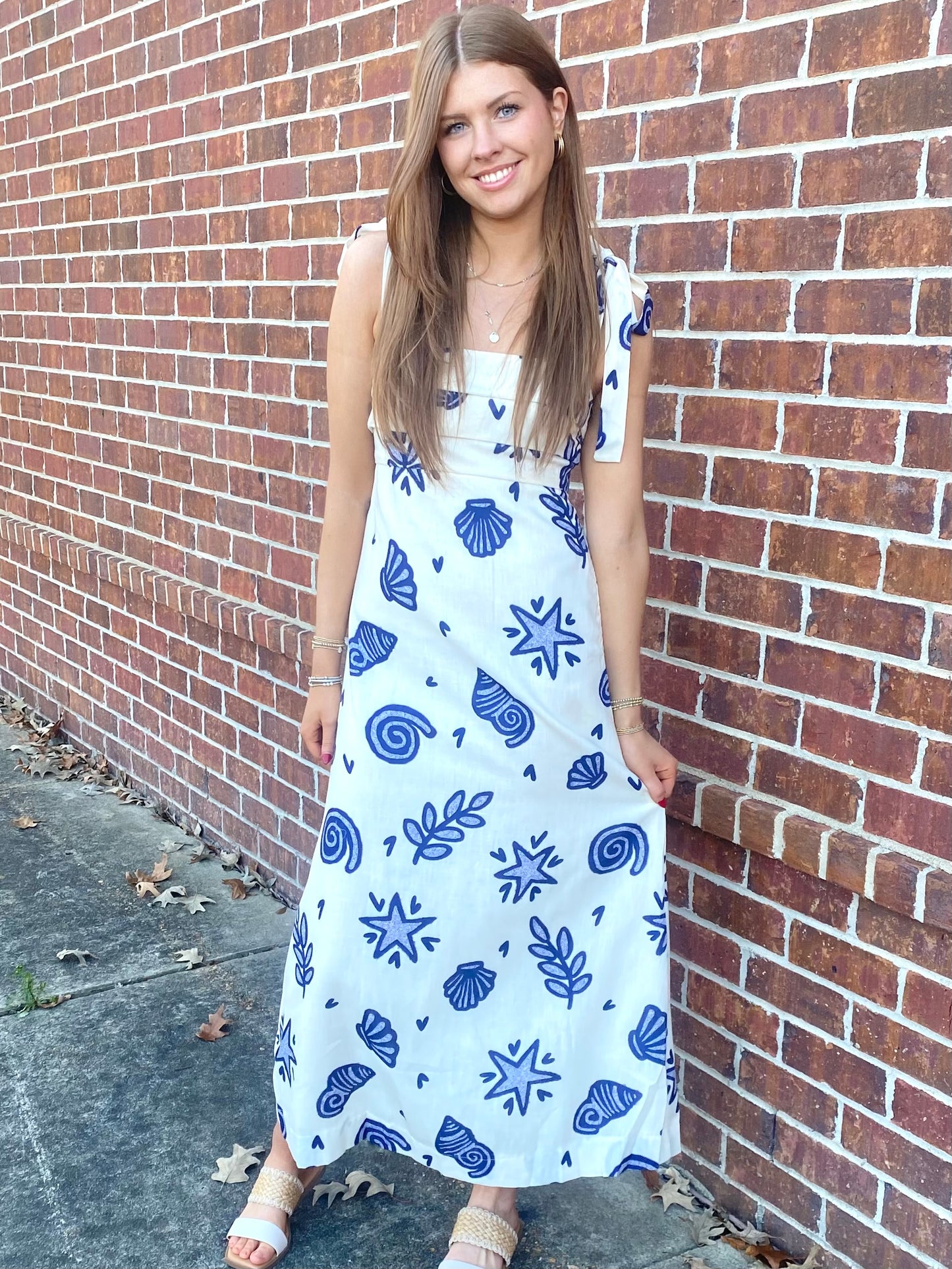 White Seashell Dress