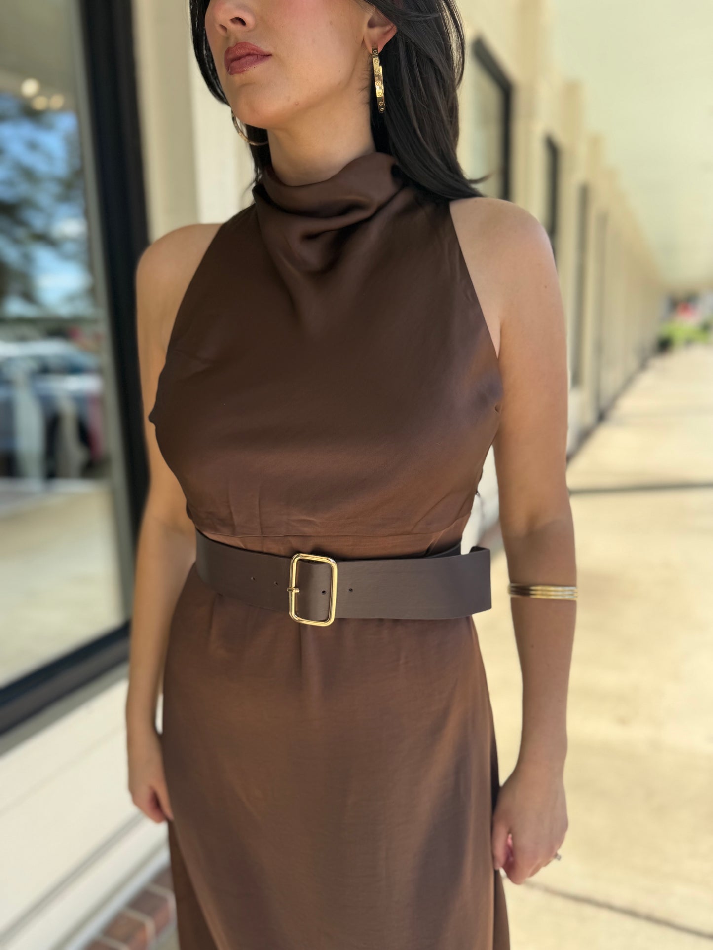 Flowy Belted Dress