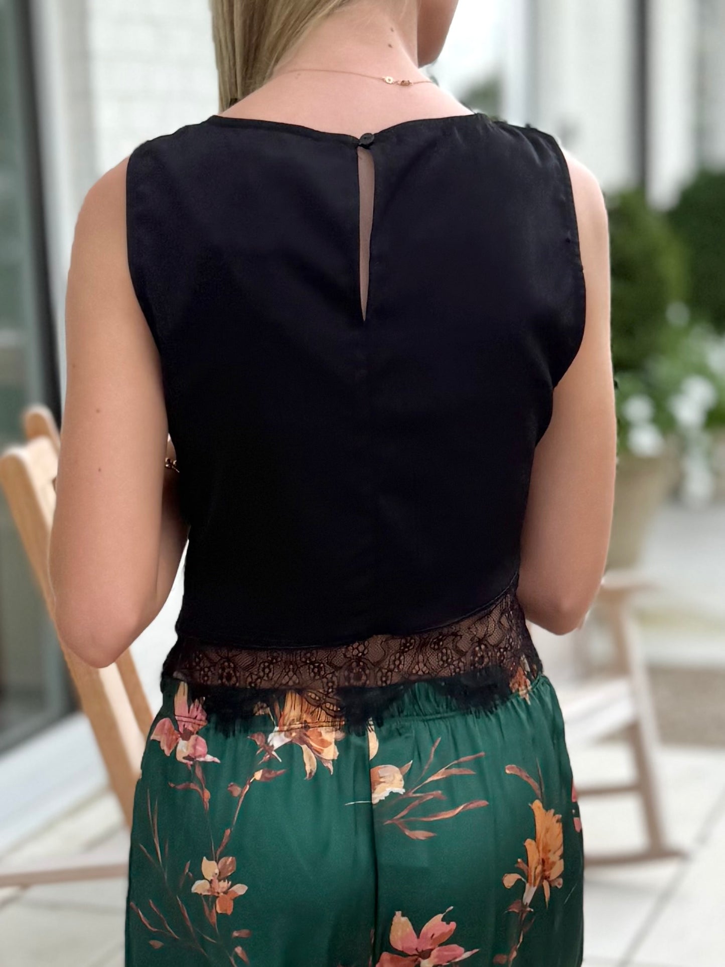 Black Lace Detail Top