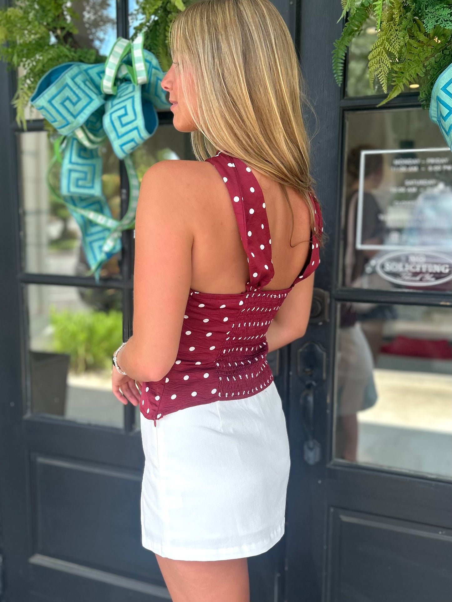 Polka White Dot Top (3 colors)