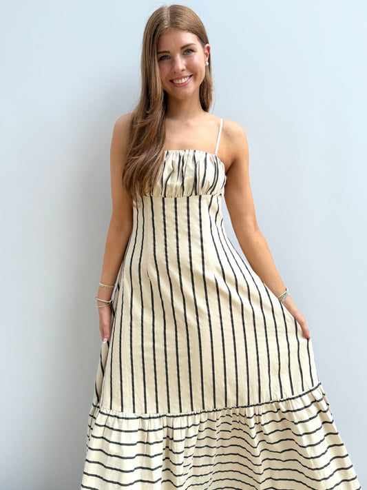 Nude/Black Stripes Maxi