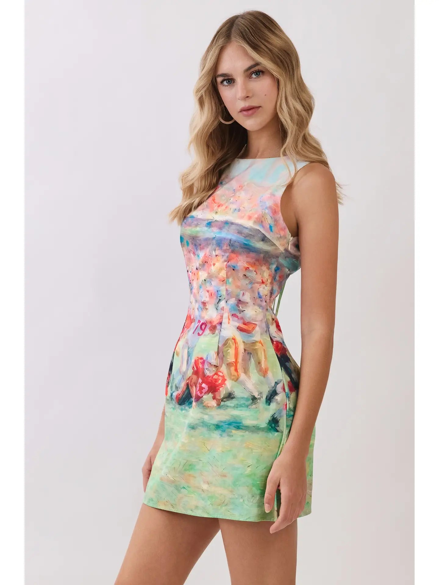 Green Football Mini Dress