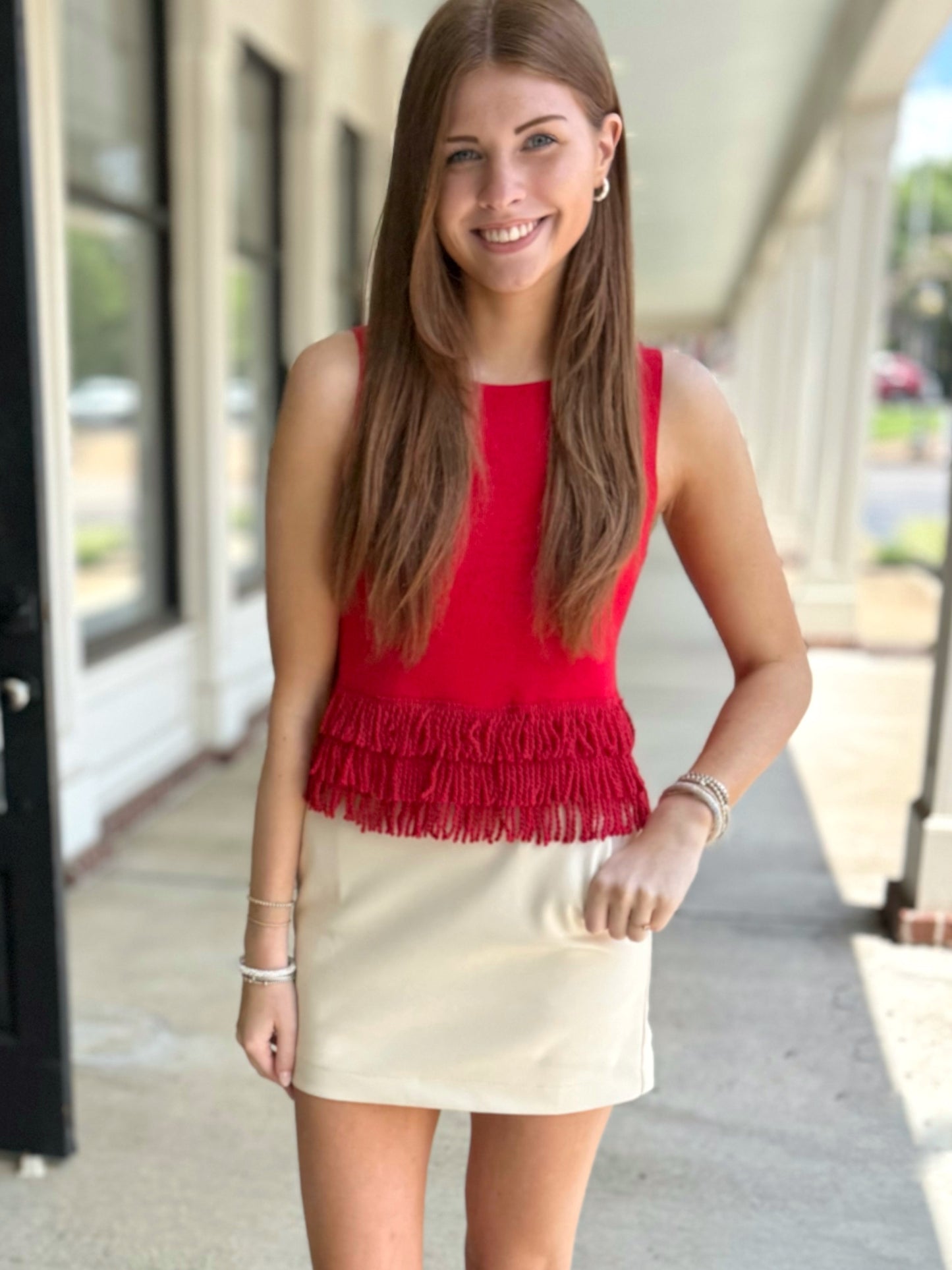 Knit Crop Top with Fringe (3 Colors)