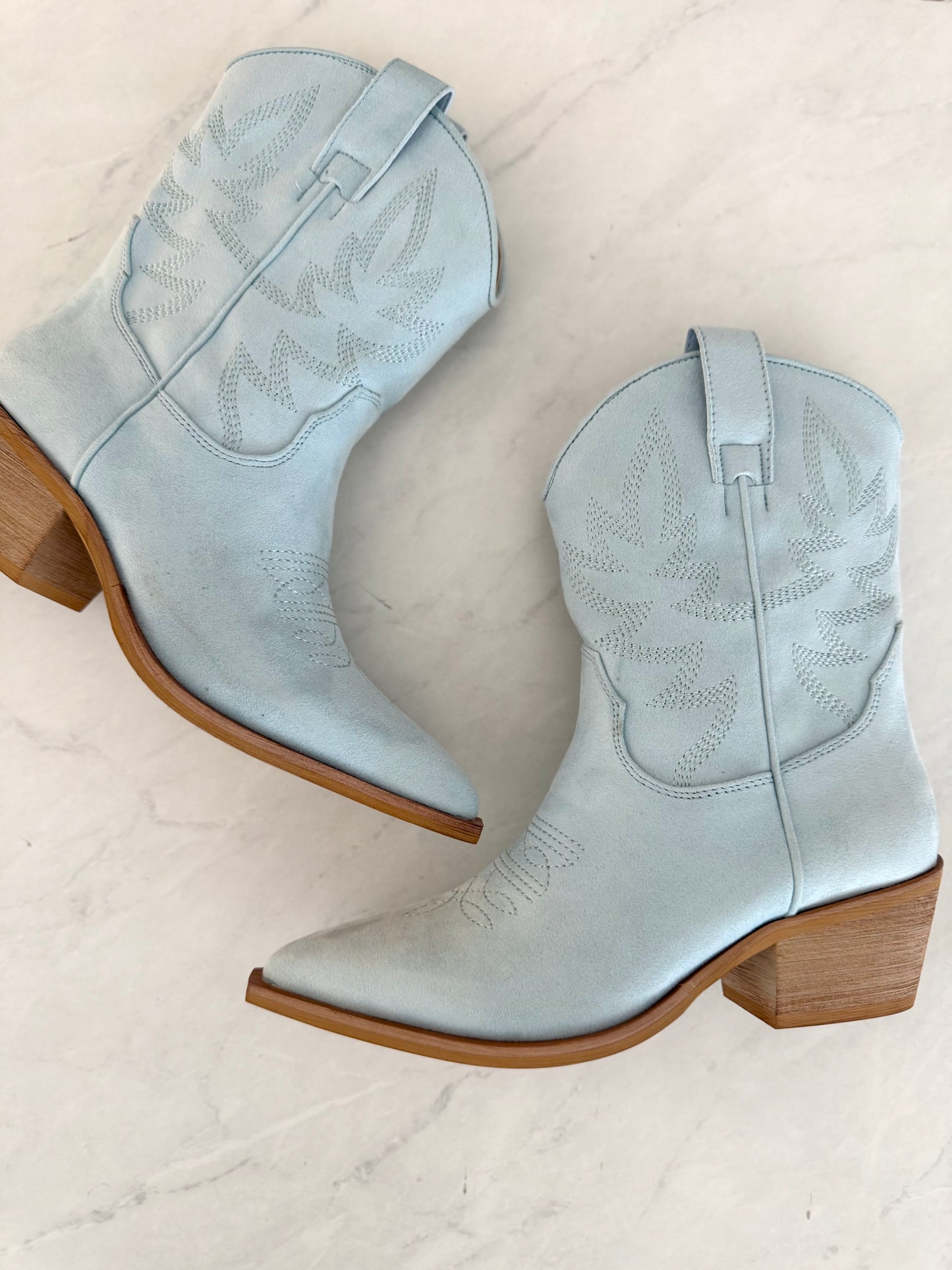 Blue Western Luxe Kinsey Booties