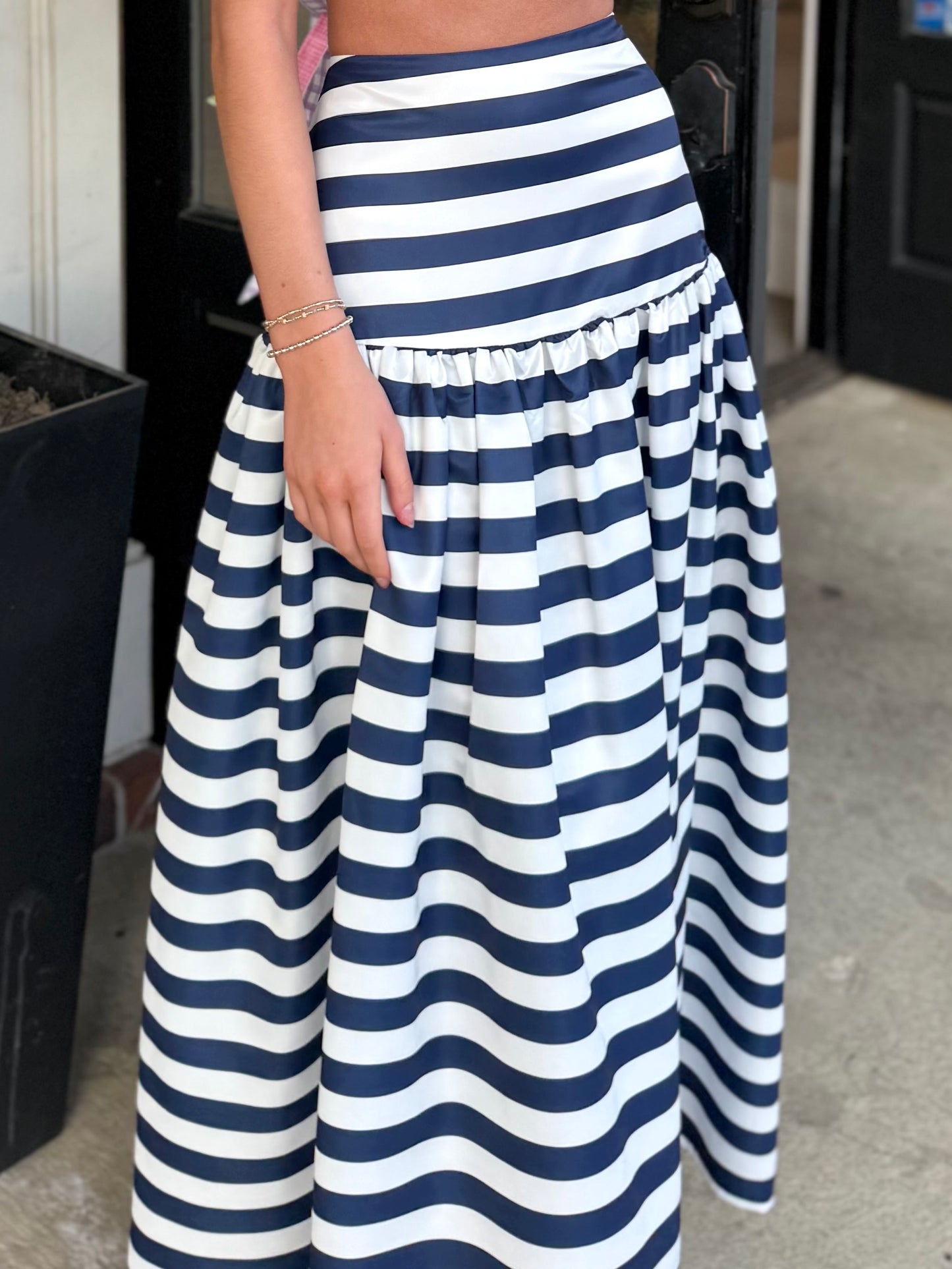 Nautical Sailor Stripe Skirt