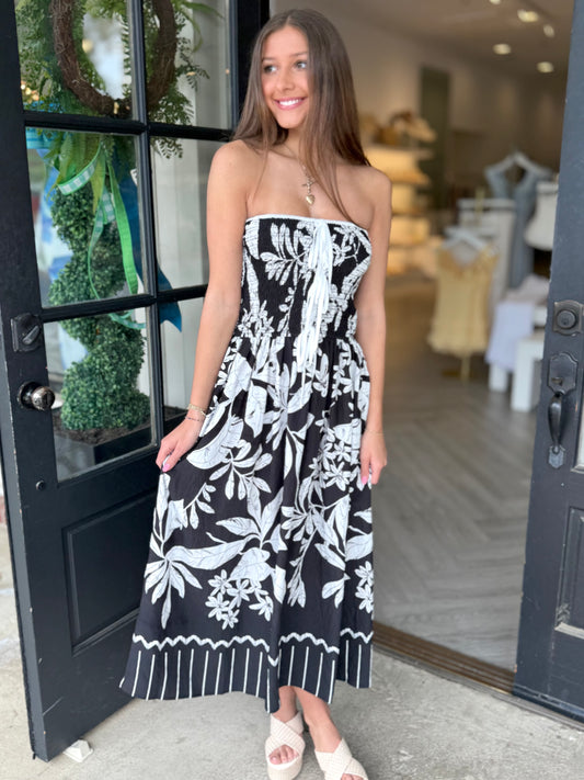 Strapless Tahiti Tie Maxi