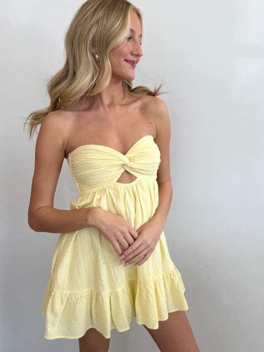 Butter Pleated Keyhole Mini