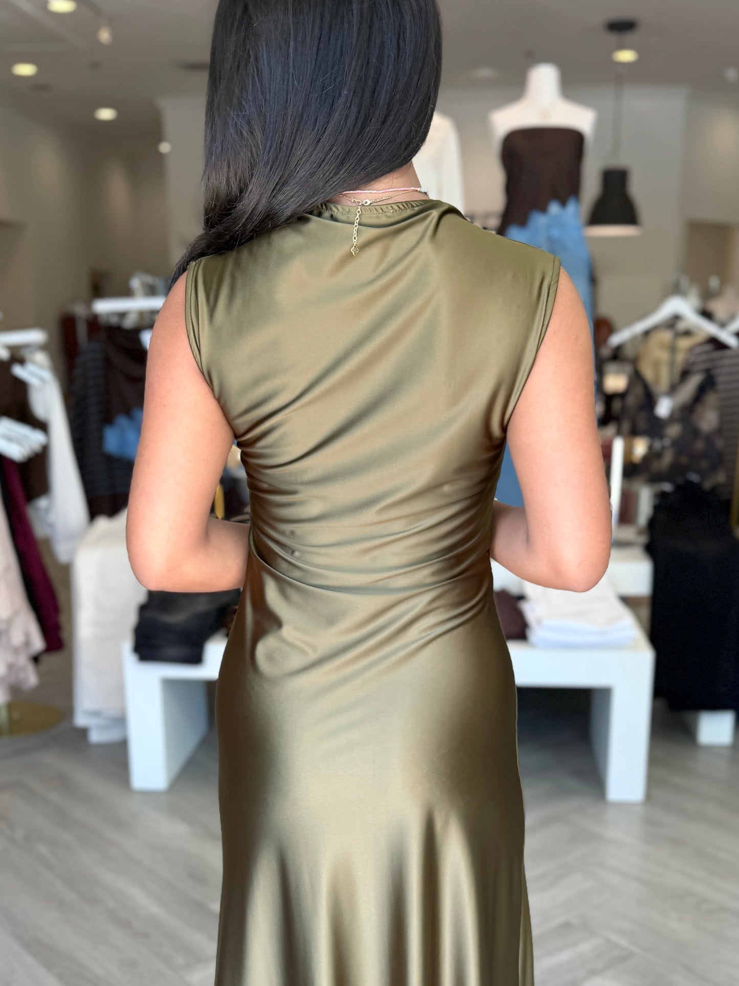 Draped Neckline Maxi (2 colors)