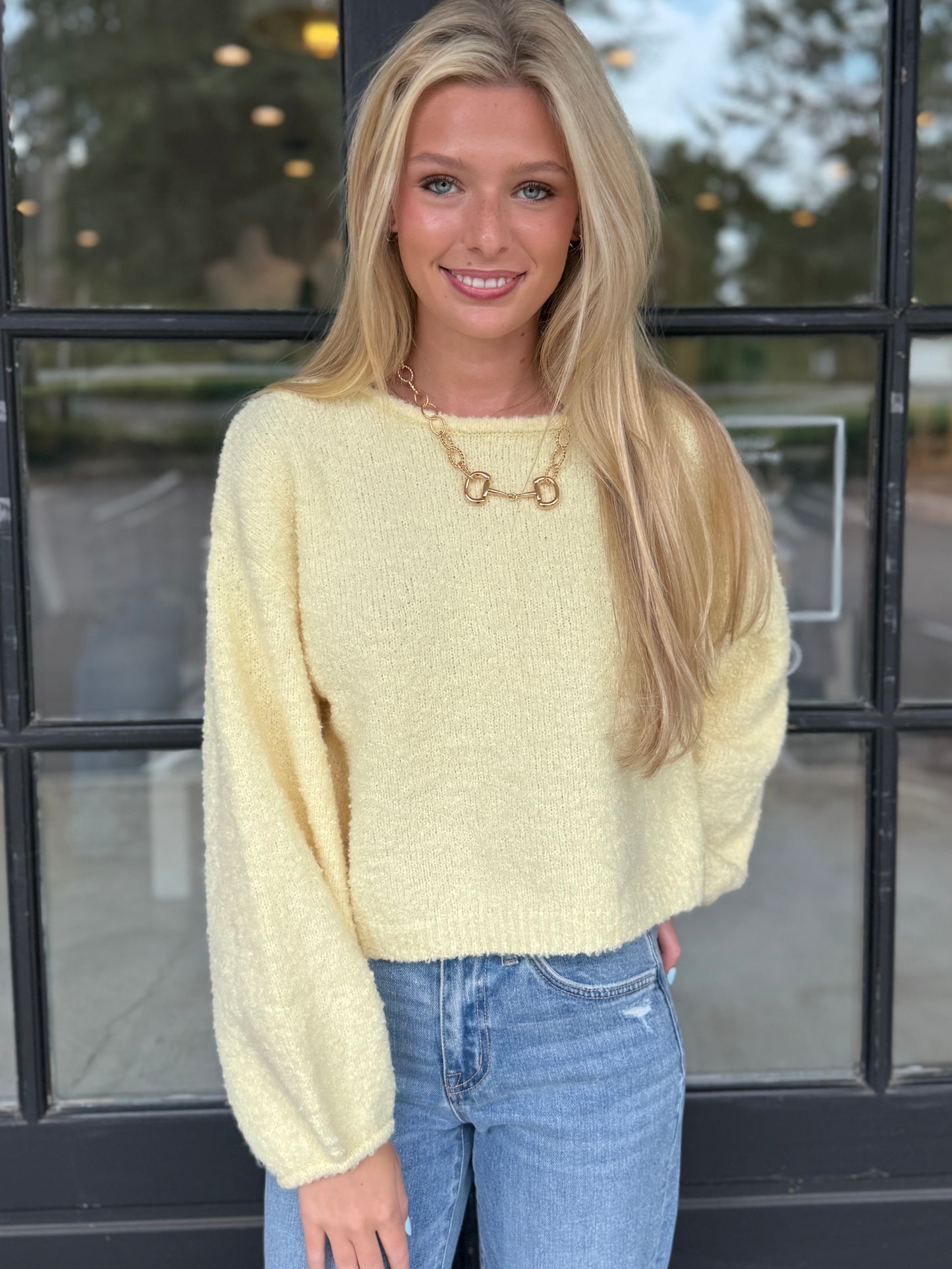 Fuzzy Knit L/S Sweater (2 colors)
