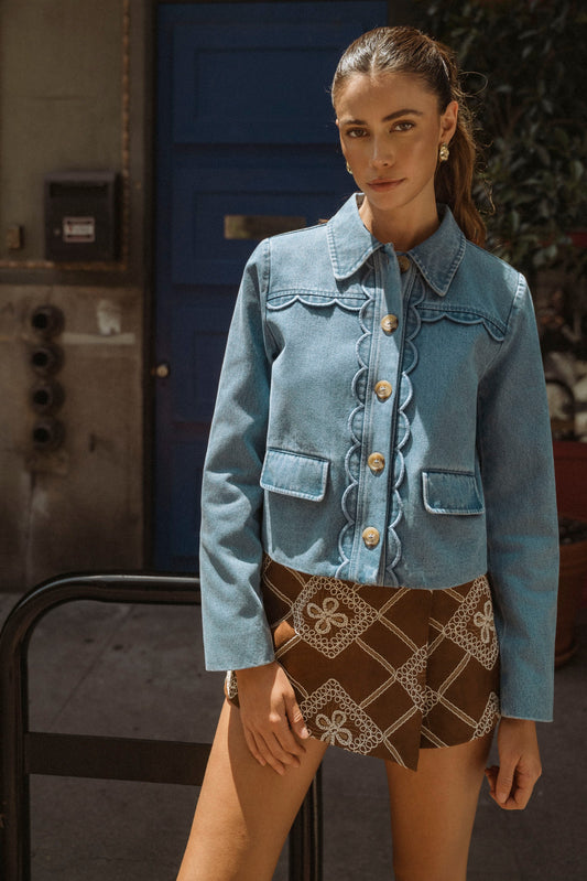 Denim Placket Jacket