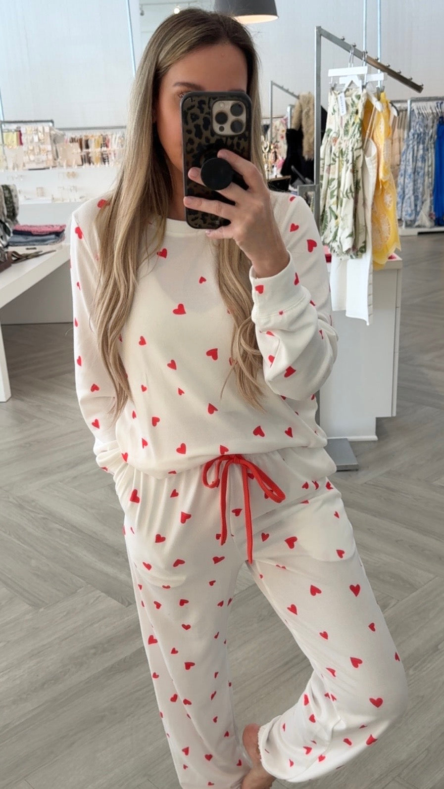 Heart Print Pullover & Pant