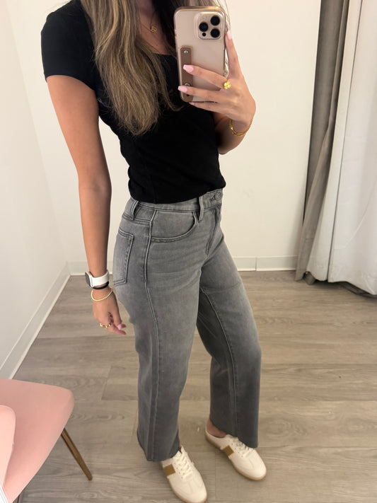 Grey High Rise Jean