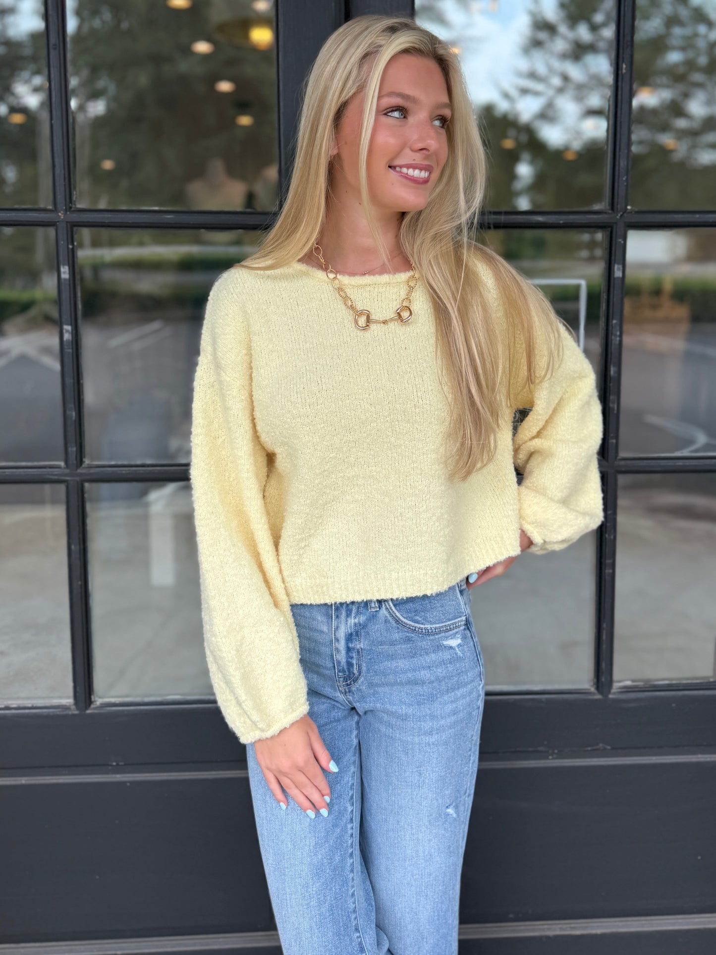 Fuzzy Knit L/S Sweater (2 colors)