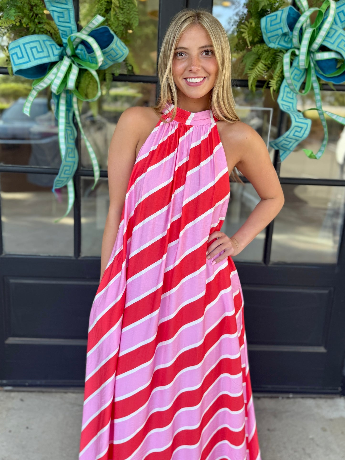 Orange Pink Swirly Maxi