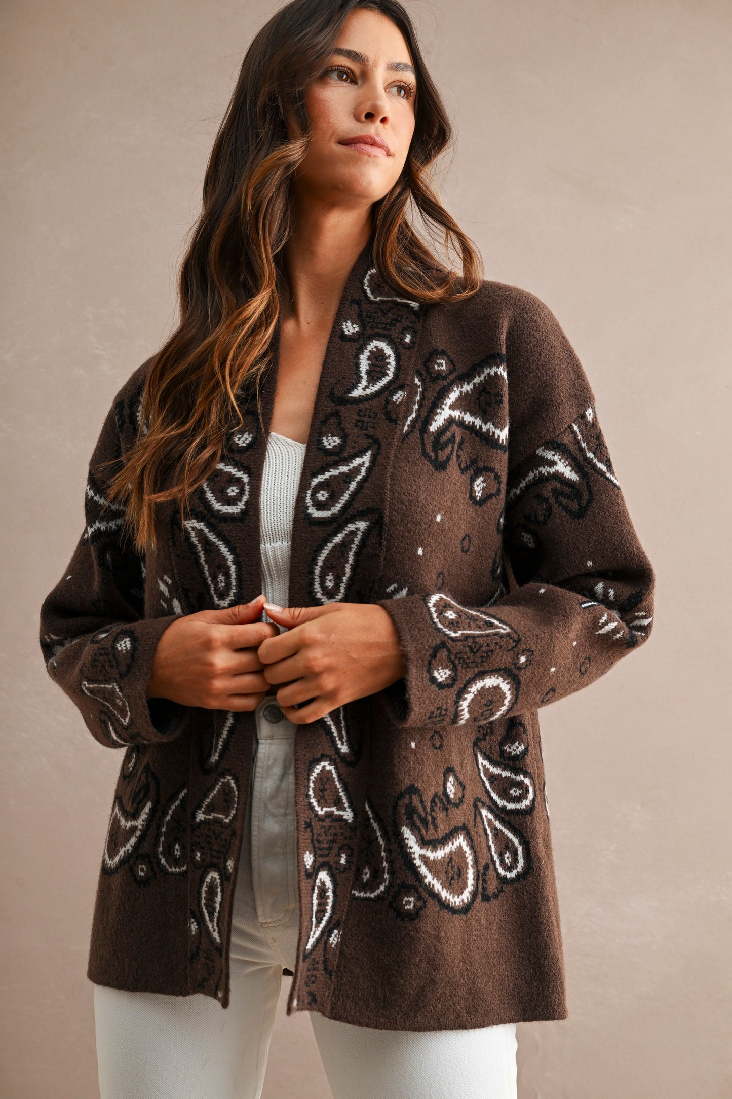 Paisley Pattern Cardigan (3 colors)