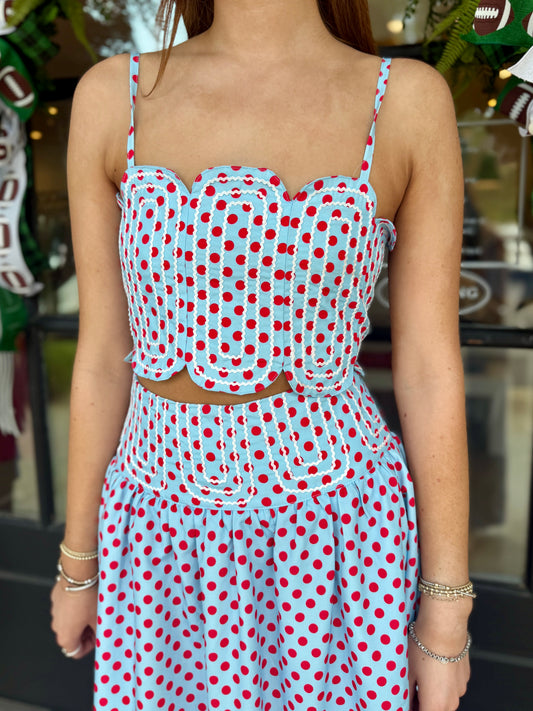 Polka Dot Max Top