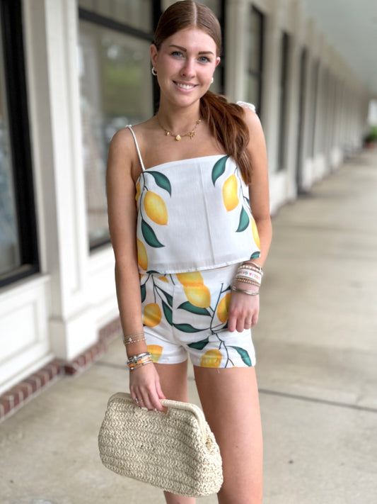 Lemon Tie Shorts