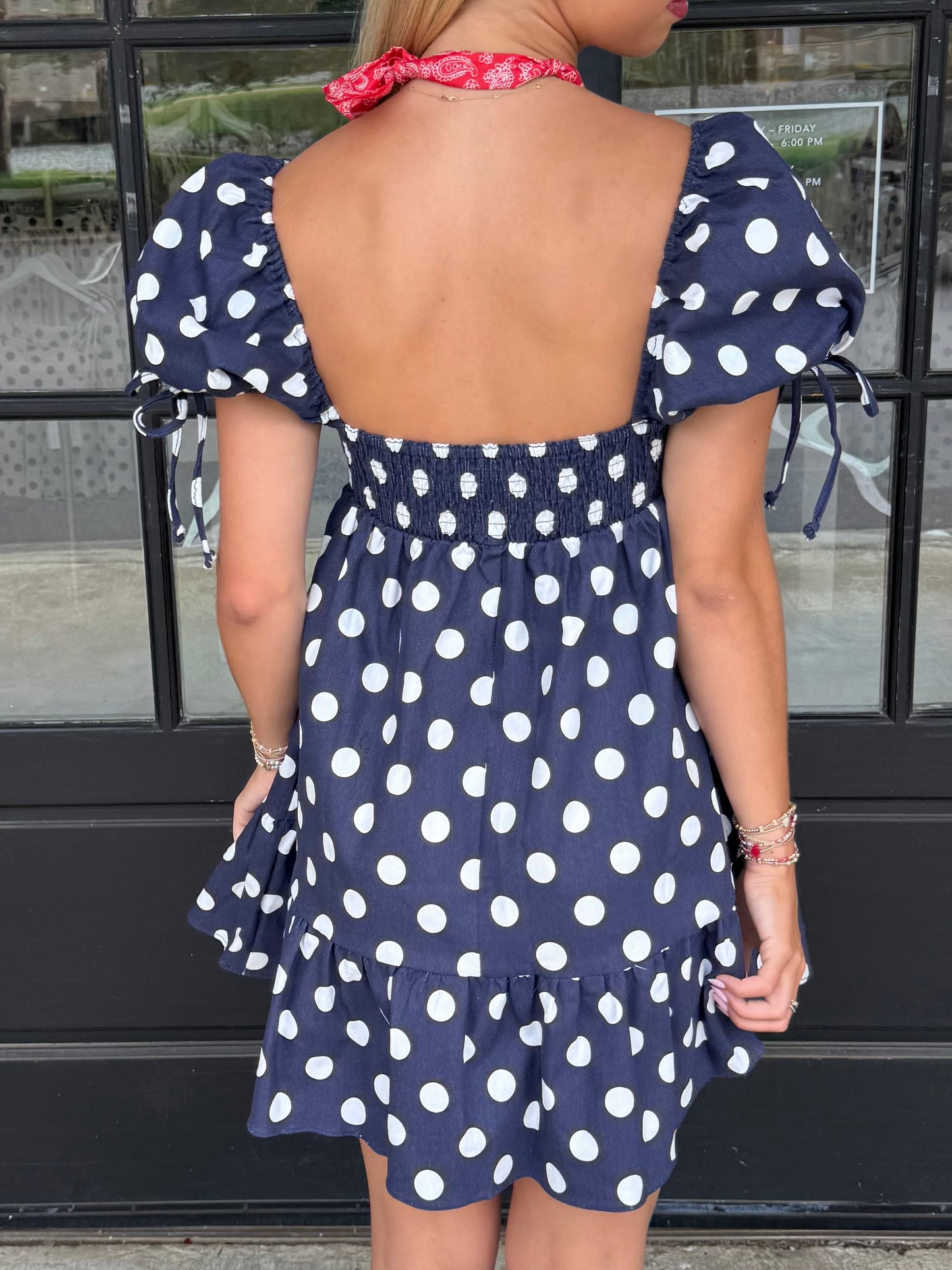 Blue Polka Dot LBF Dress
