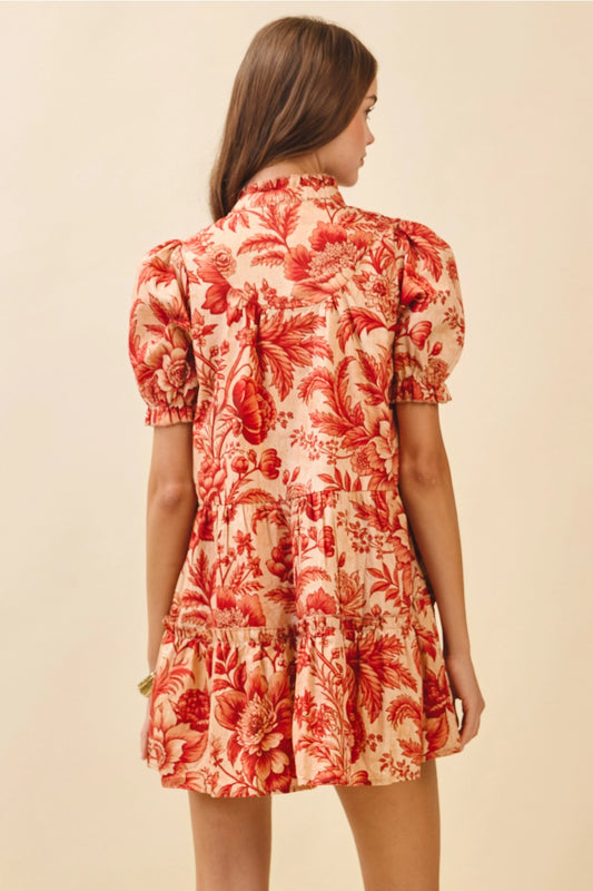 Fall Peony Ruffled Mini