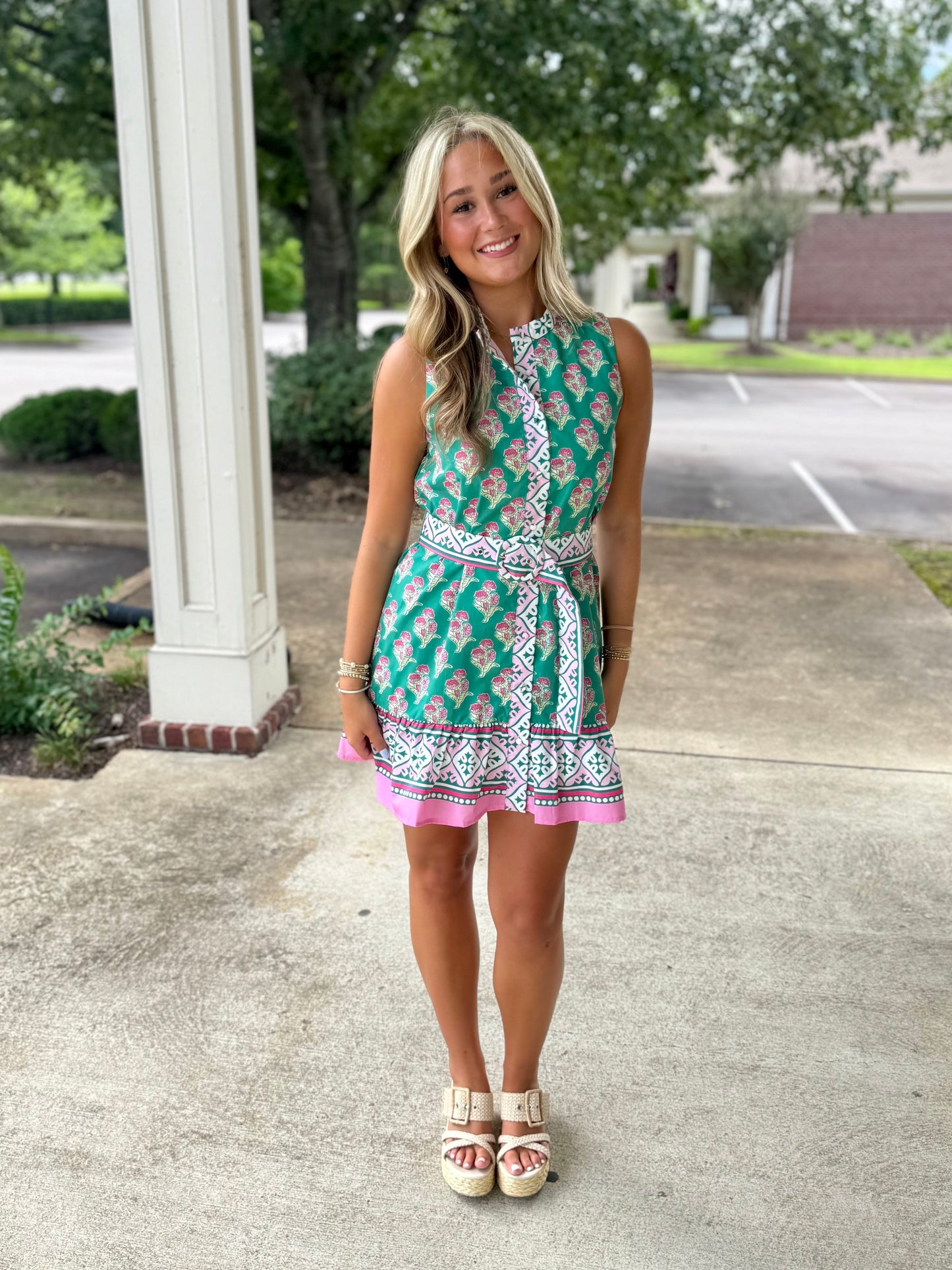 Green Floral Boarder Mini