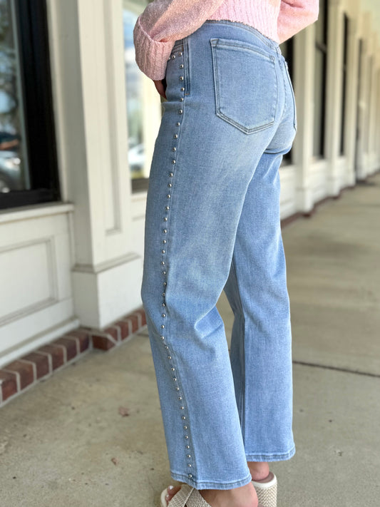 Light Metal Stud Jeans