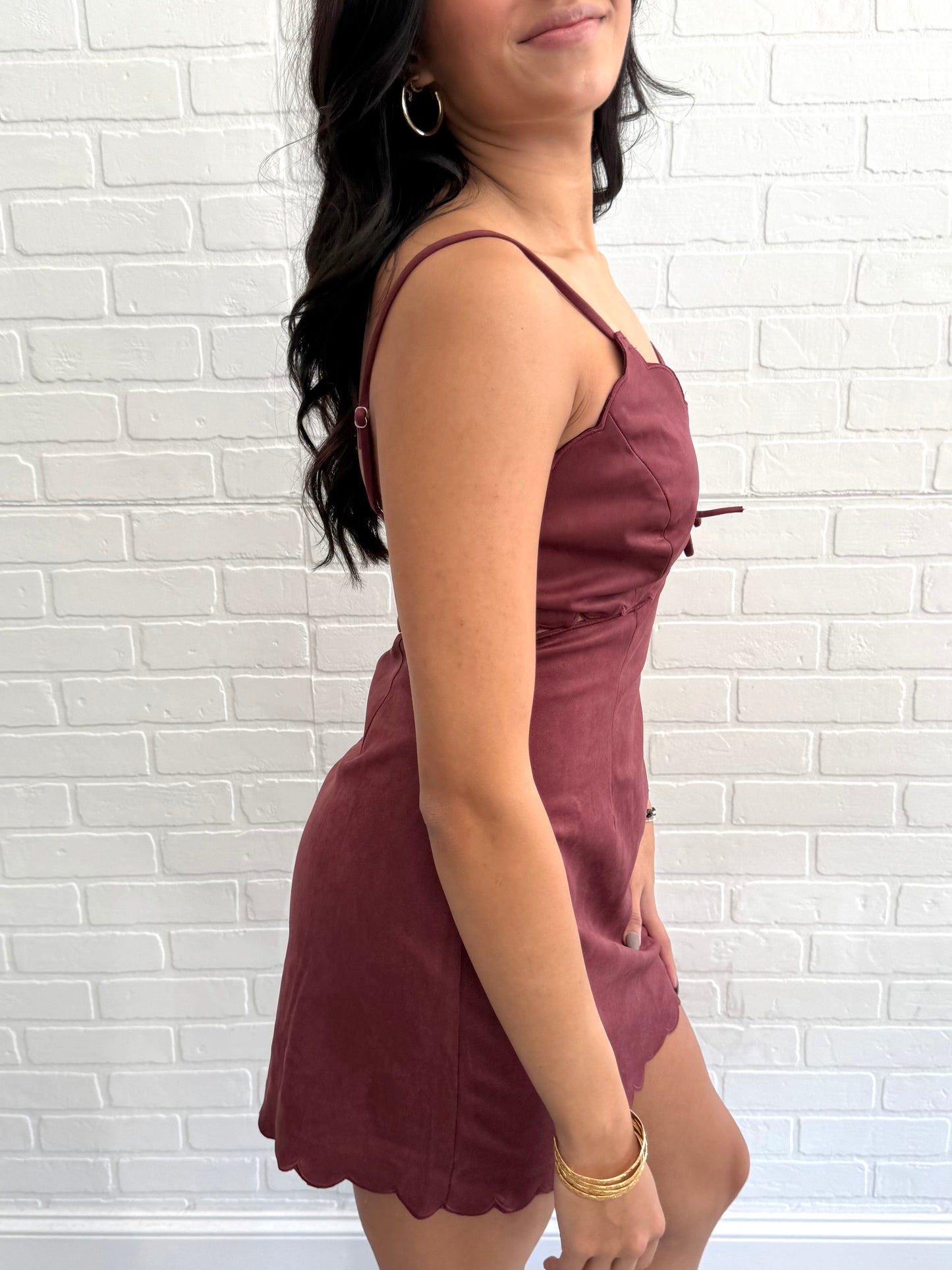 Suede Scallop Cut Mini (3 colors)