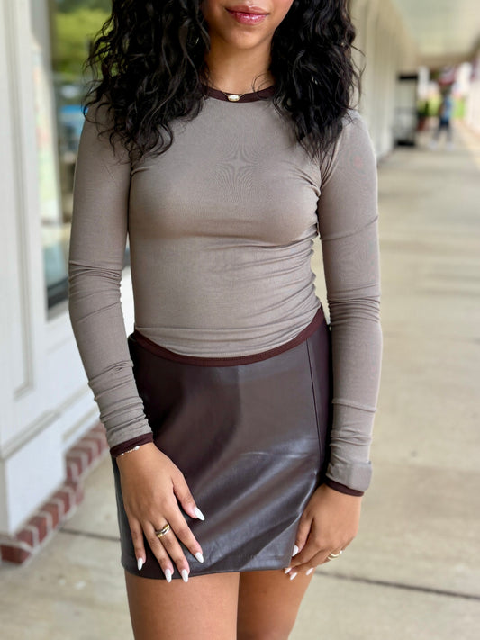Contrast Tone Long Sleeve (4 colors)