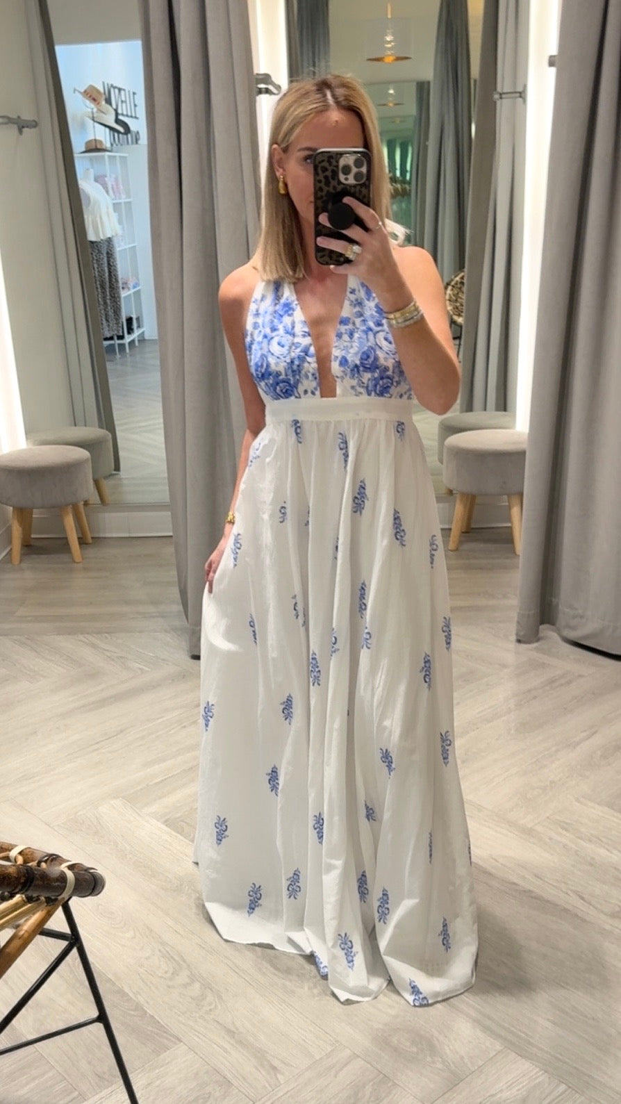 Flower Basket Halter Tie Maxi (2 colors)