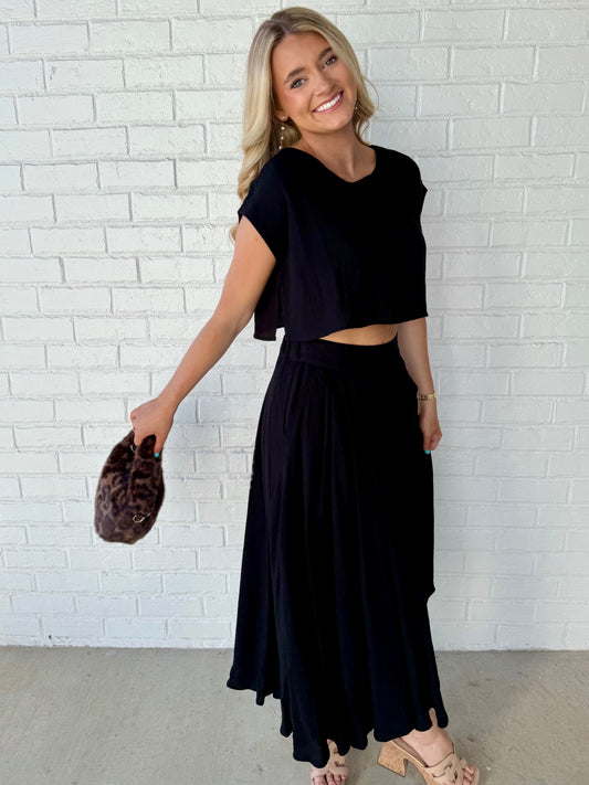 Black Midi Skirt