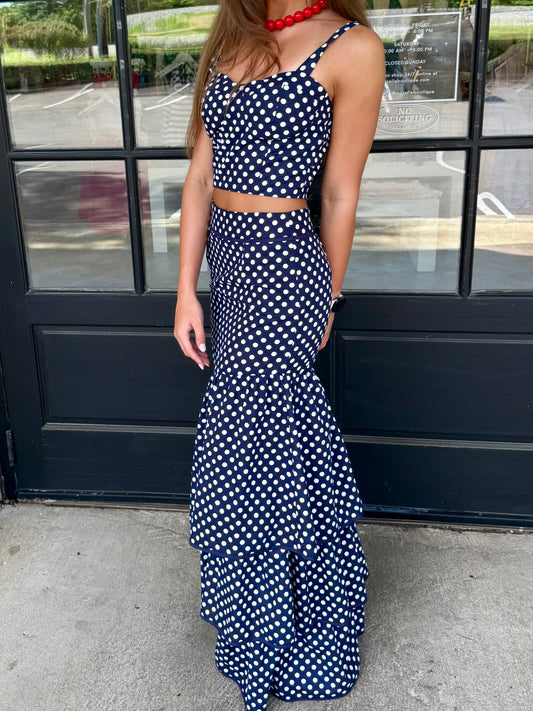 Classic Dot Tiered Skirt (2 colors)