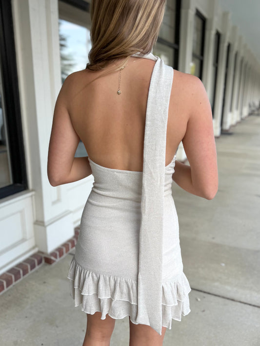 Champagne Shimmer Wrap Scarf Mini