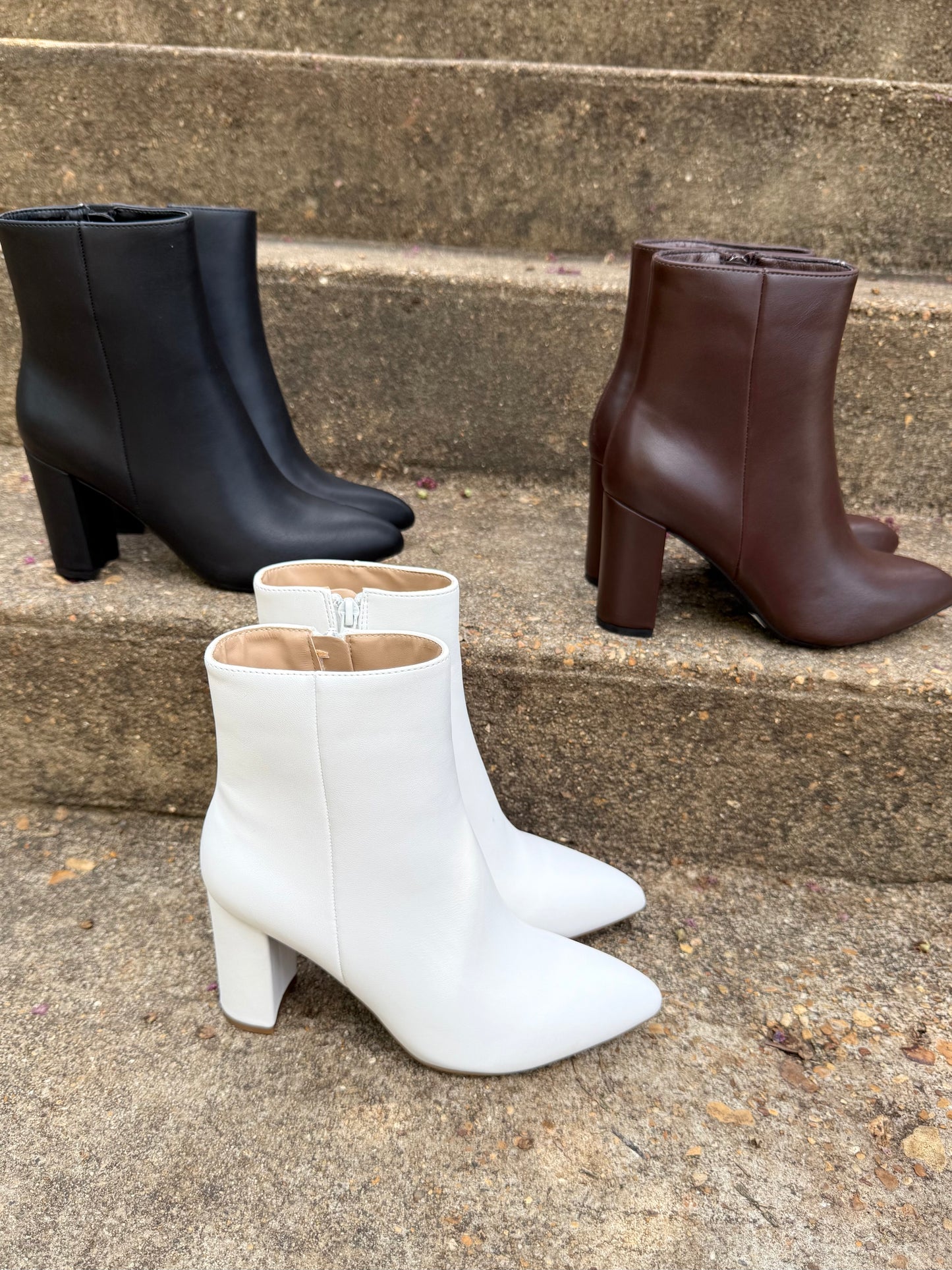 Tess Leather Point Bootie (3 colors)