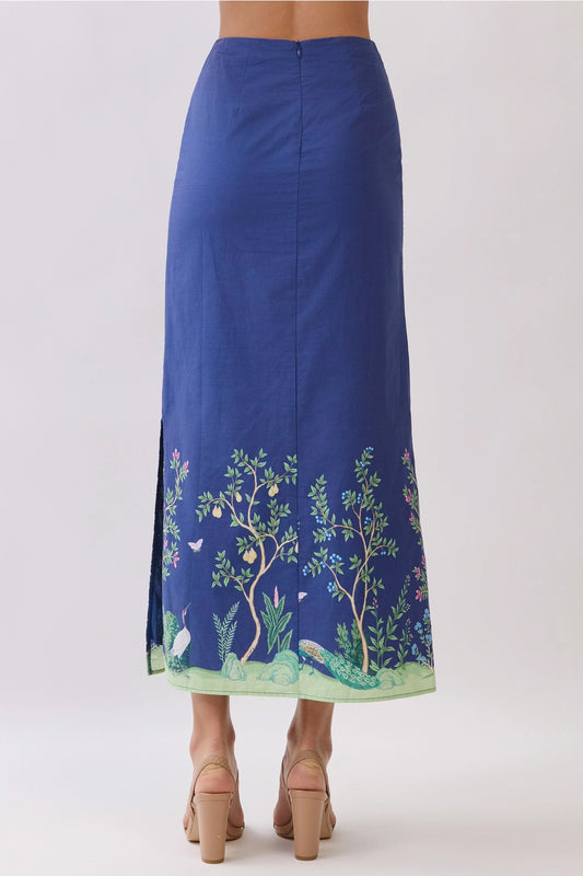 Butterfly Botanical Maxi Skirt