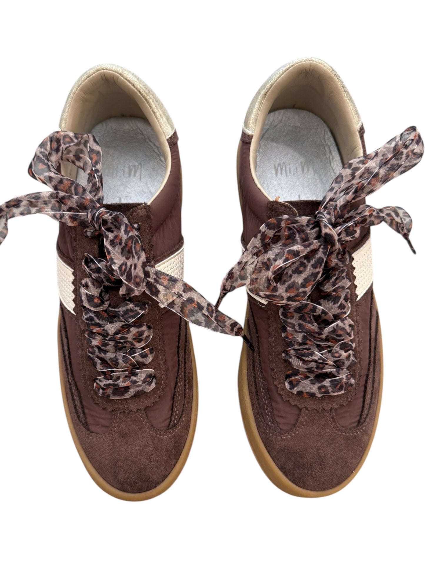 Brown Suede Leopard Sneaker