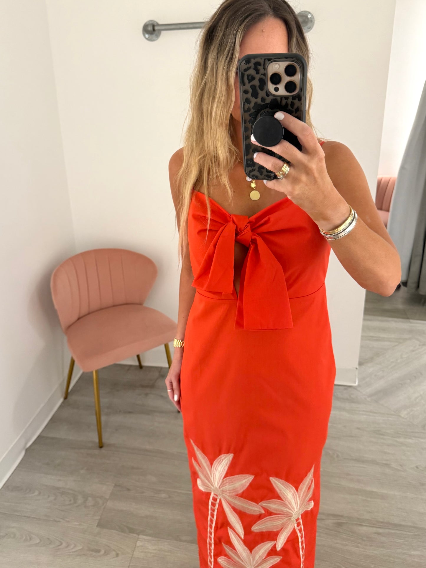 Red Poppy Palm Maxi