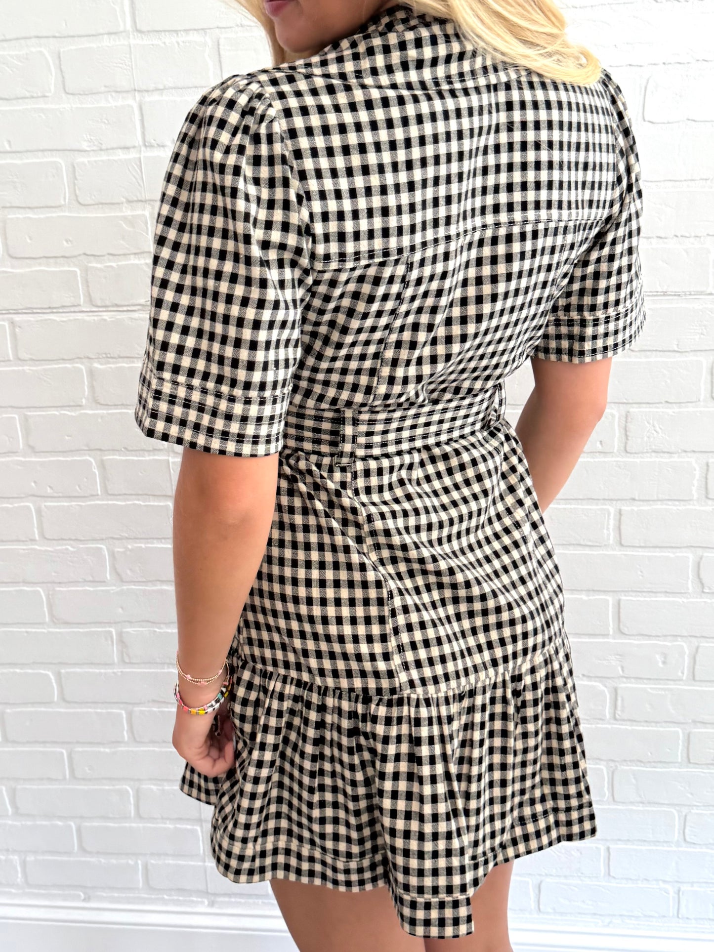 Black Gingham School Dress