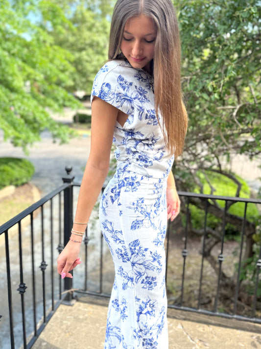 White/Blue Orchid Pant