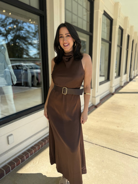 Flowy Belted Dress