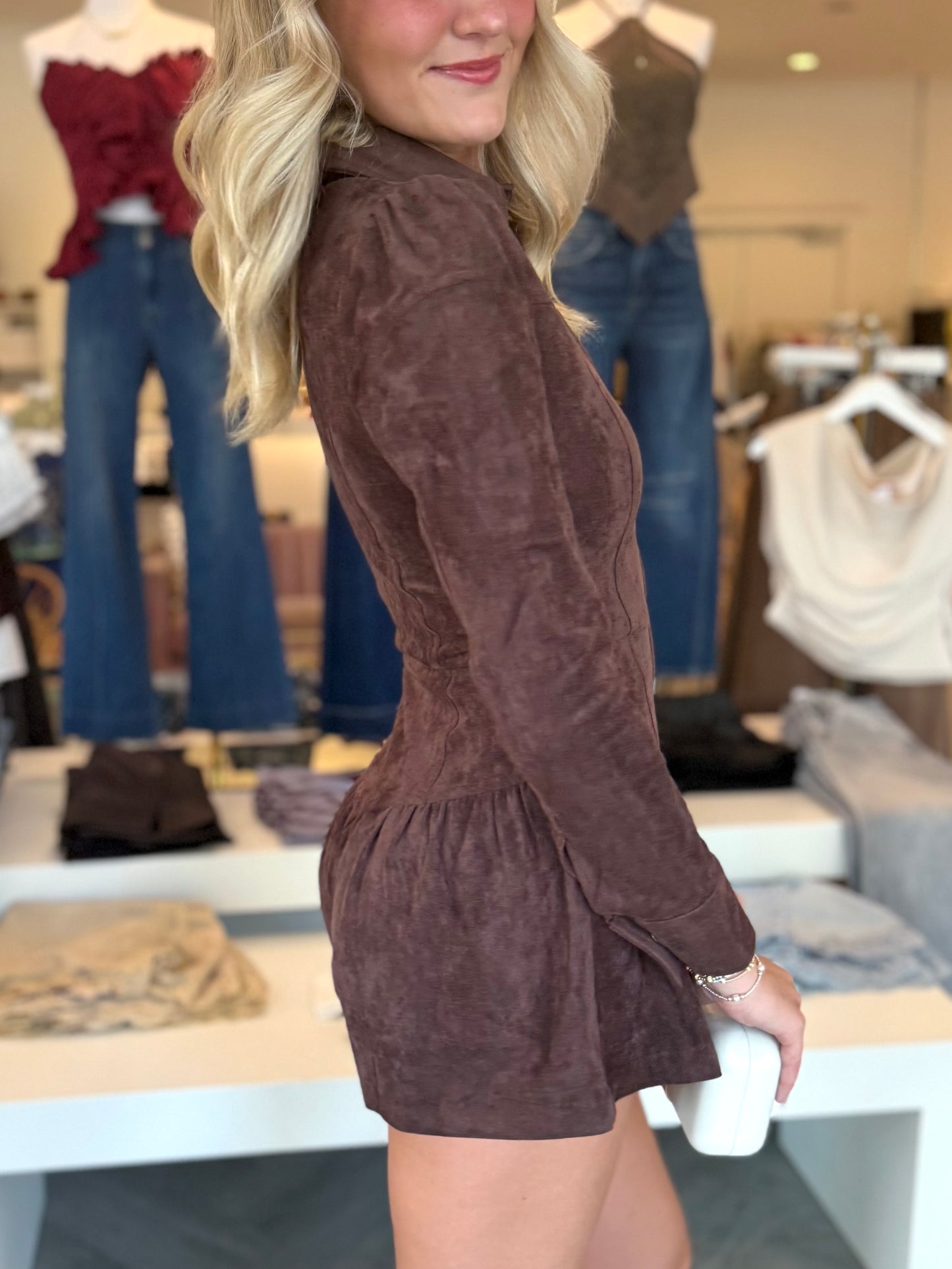 Chocolate Collar Romper