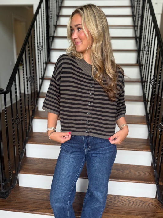 Hour Striped Cardigan (3 colors)