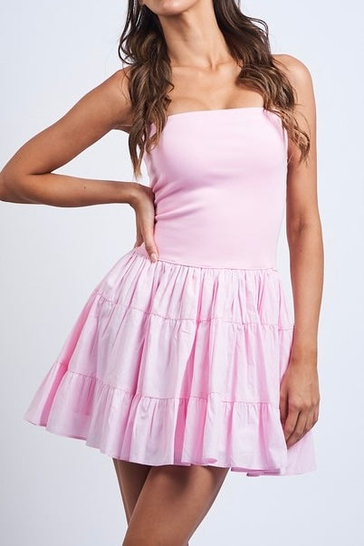 Tiered Tube Mini Dress (2 colors)