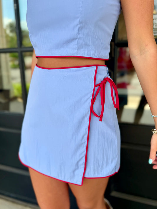 Rebel Bow-Tie Wrap Skort