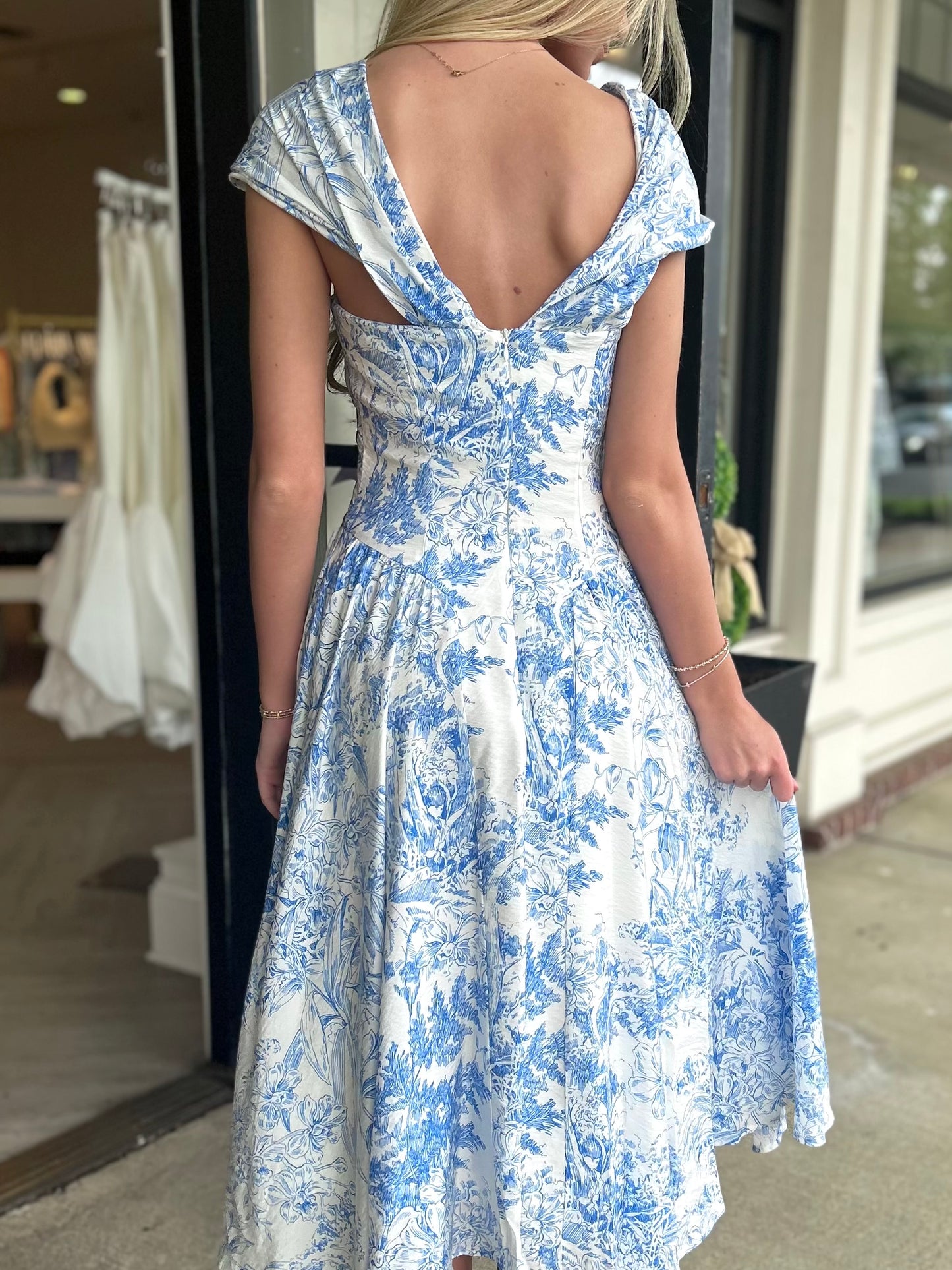 Zuzzy Blue Twisted Bust O/S Midi