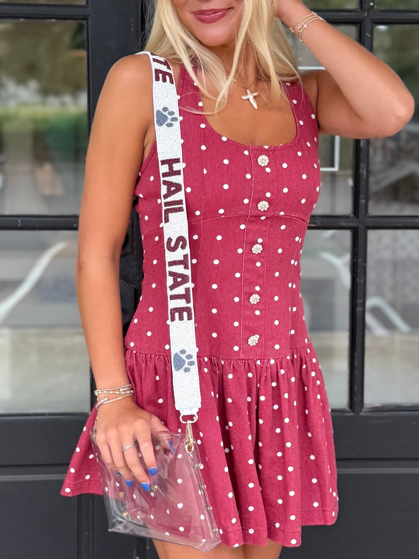 HAIL STATE Beaded Purse Strap