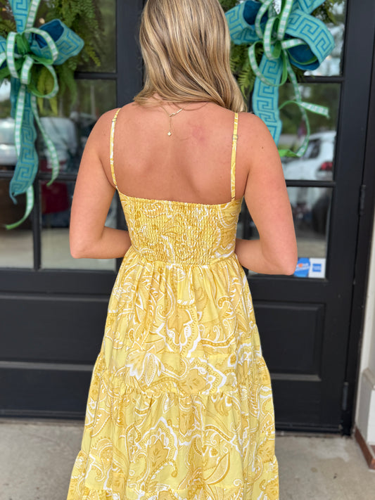 Mustard Paisley Maxi