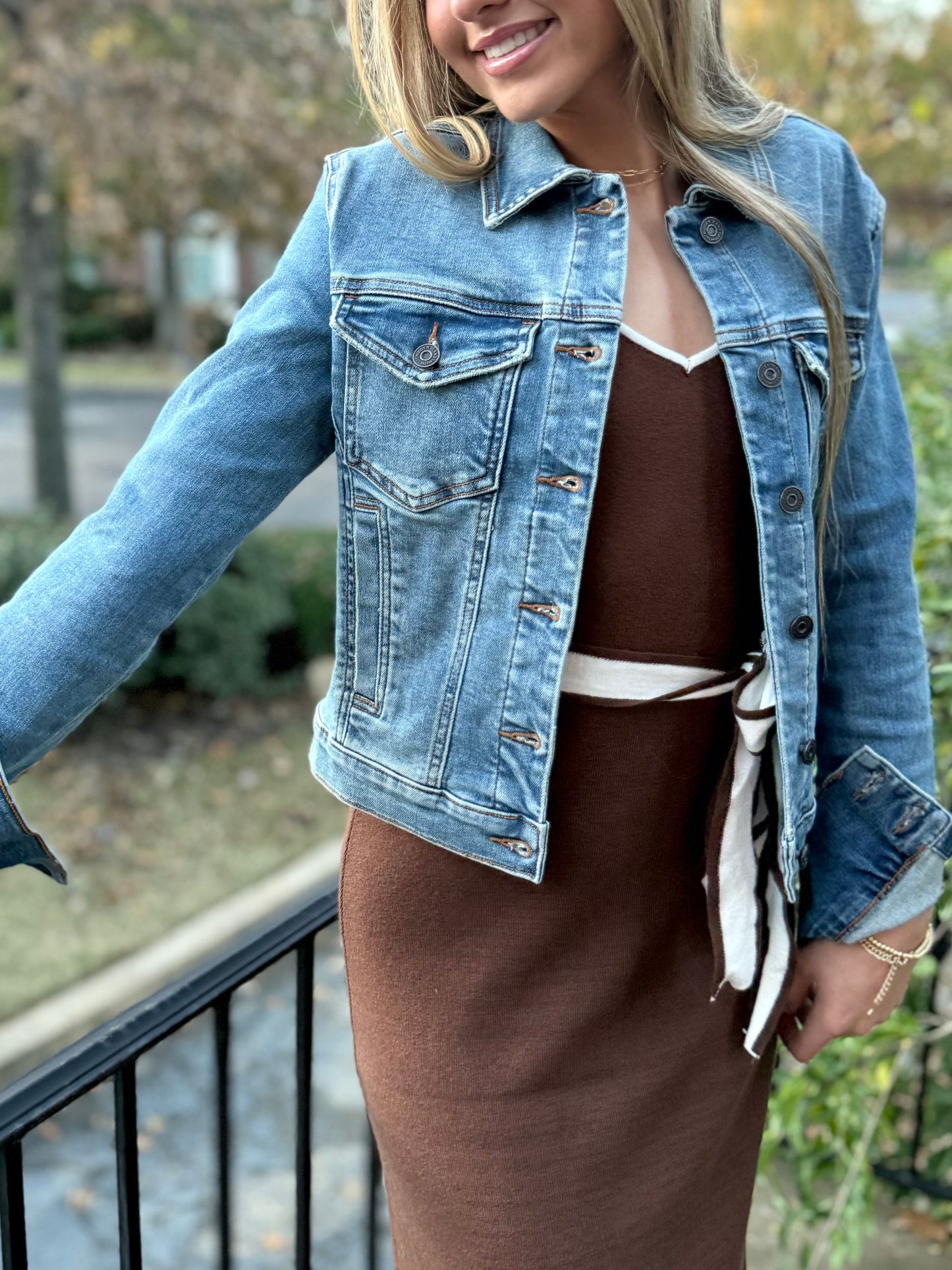 Medium Denim Crop Jacket