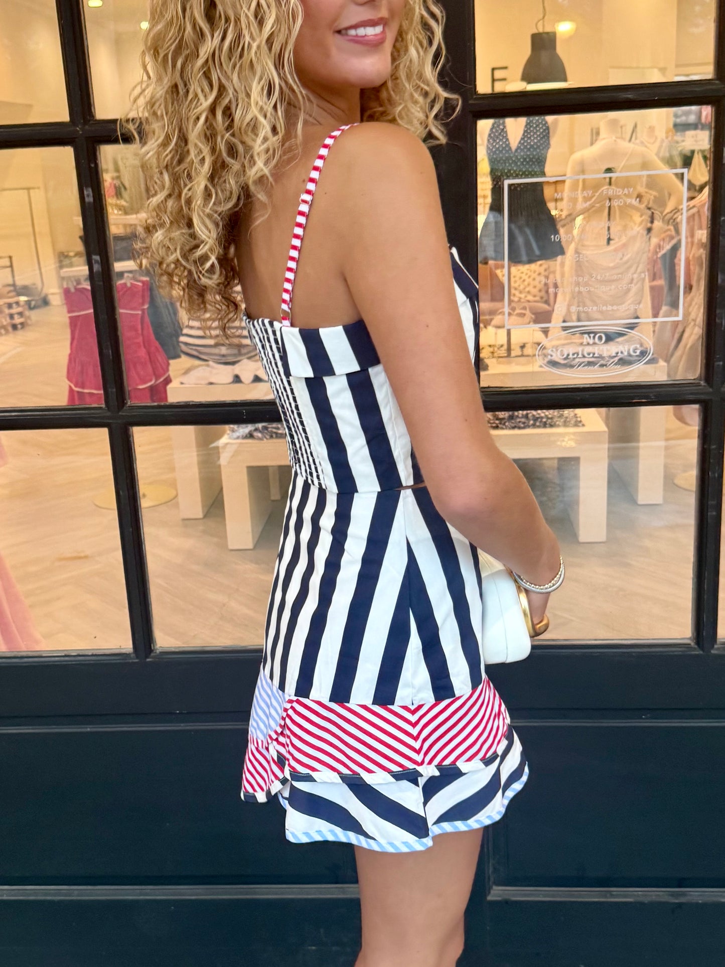 Nantucket Stripe Layered Skirt