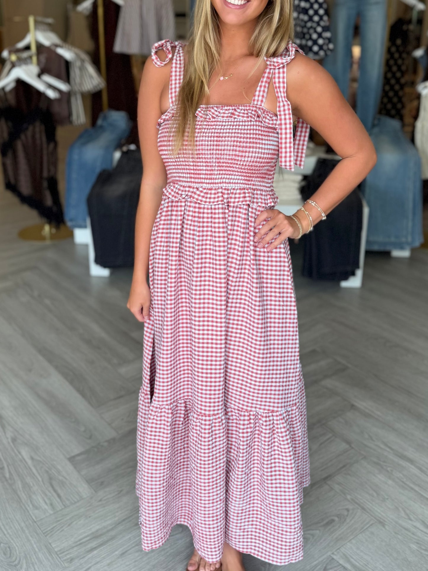 Picnic Tie Maxi Dress