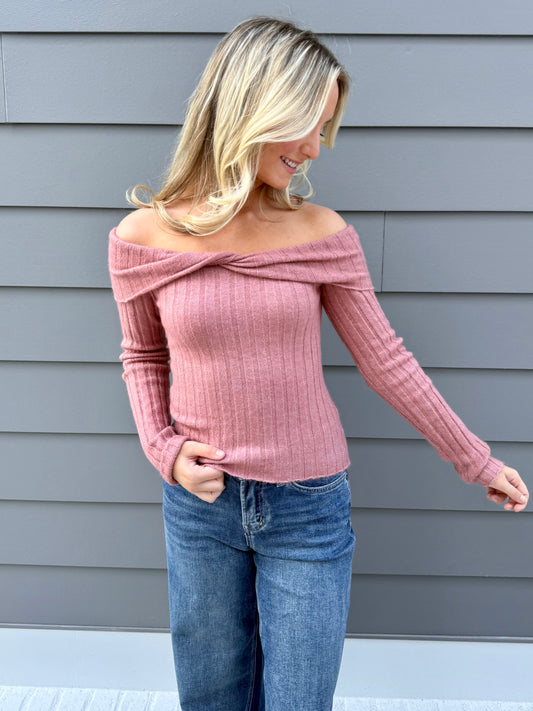 Dusty Rose O/S Sweater